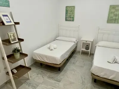 Cama o camas de una habitación en Geysotur Rincón del Sacristán