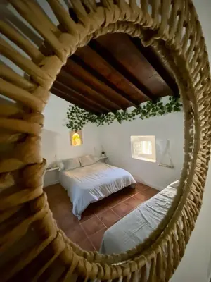 Cama o camas de una habitación en La Tahona (Cortijo Andaluz en las montañas)