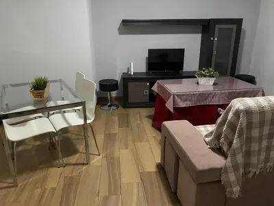 Una televisión o centro de entretenimiento en Alojamiento Jaén -S.Ildefonso