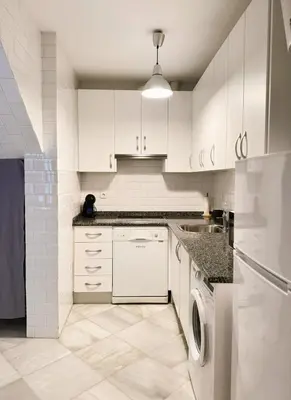 Una cocina o zona de cocina en Apartamento tranquilo en barrio bohemio