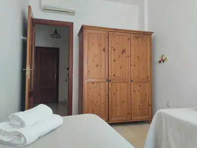 Cama o camas de una habitación en Casa Almazara con aparcamiento