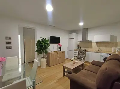 Una cocina o zona de cocina en Apartamento Acerota, con parking gratuito