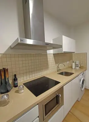 Una cocina o zona de cocina en Apartamento Acerota, con parking gratuito