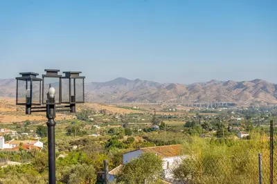Vista general de una montaña o vista desde the country house