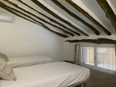 Cama o camas de una habitación en Casa Genilla