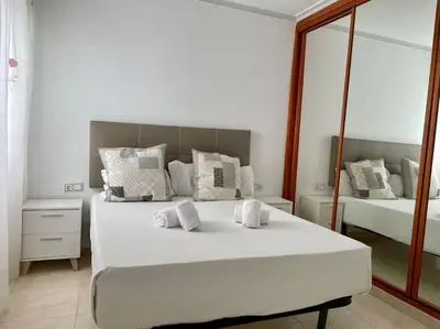 Cama o camas de una habitación en Geysotur Alderetes