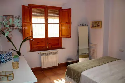 Cama o camas de una habitación en Casa Rural Lomillas de Canca