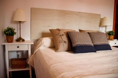 Cama o camas de una habitación en Casa Rural Lomillas de Canca