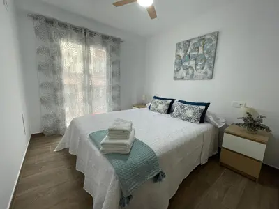 Cama o camas de una habitación en Apartamento del Agua