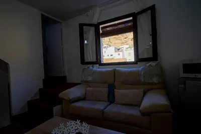 Zona de estar de La Jaboneria de Setenil