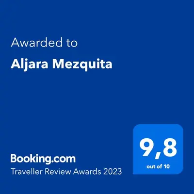Certificado, premio, señal o documento que está expuesto en Aljara Mezquita