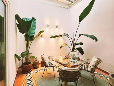 Zona de estar de Designer Apartment