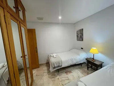 Cama o camas de una habitación en Apartamento Palmones
