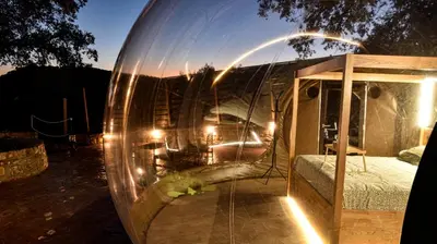 Paisaje cerca de este tented camp