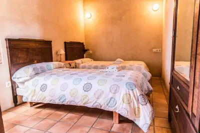 Cama o camas de una habitación en Lagar de Viña Vieja