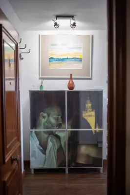 Una televisión o centro de entretenimiento en Apartment Seville Mirador Puerta Carmona