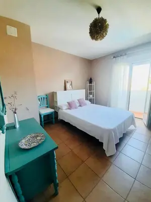 Cama o camas de una habitación en Casita en el Paraíso