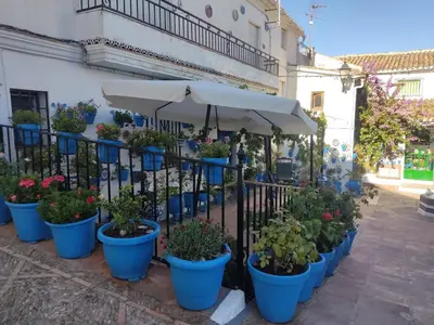 Jardín al aire libre en Casa Virginia entre mar y montaña