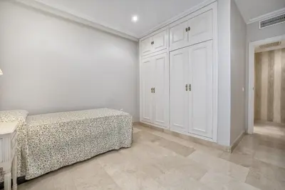 Cama o camas de una habitación en Apartamento Los Tilos & Parking & Piscina