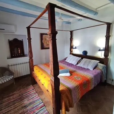 Cama o camas de una habitación en Cortijo el Cachete
