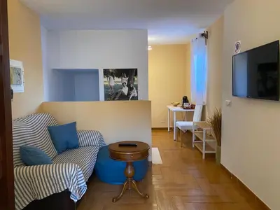 Una televisión o centro de entretenimiento en Familia anfitriona acoge