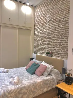 Cama o camas de una habitación en Estudio céntrico en Puñonrostro