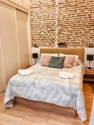 Cama o camas de una habitación en Estudio céntrico en Puñonrostro