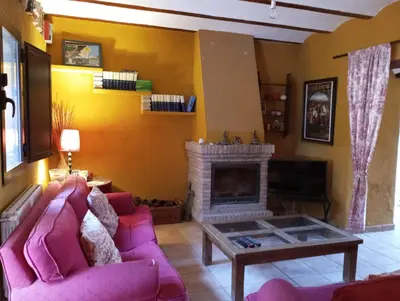 Zona de estar de Casa Dehesa San Cristóbal, Jaén