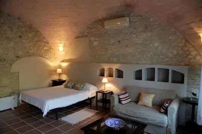 Cama o camas de una habitación en Viña Zarzarrosa Osuna