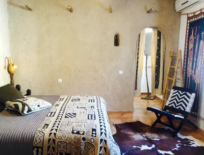 Cama o camas de una habitación en Valle de Oro