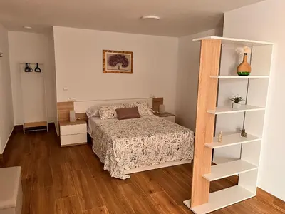 Cama o camas de una habitación en Apartamentos EL PELIGRO 4 EL CIBANCO