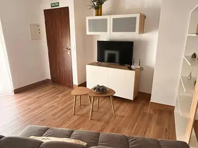 Una televisión o centro de entretenimiento en Apartamentos EL PELIGRO 5 ZAGUAN