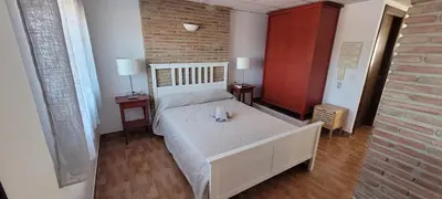 Cama o camas de una habitación en Casa luna Caminito del Rey