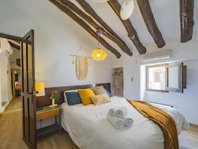 Cama o camas de una habitación en Cubo's Cortijo El Perezon