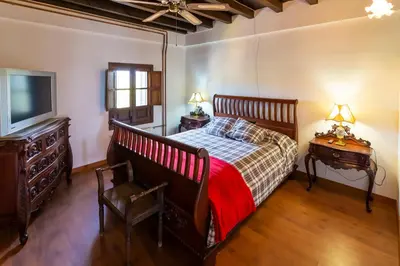 Cama o camas de una habitación en La Kasona del mirador
