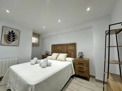 Cama o camas de una habitación en La Villa de Alba - Casa Rural en Montefrío
