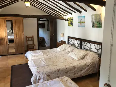 Cama o camas de una habitación en Cortijo el Ciego