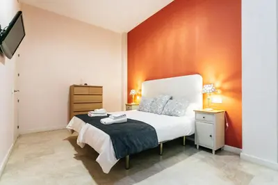 Cama o camas de una habitación en Alohamundi Lumbreras III