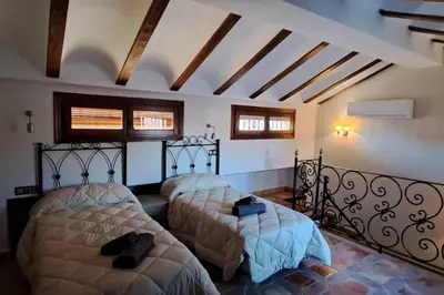 Cama o camas de una habitación en Casita Rocío