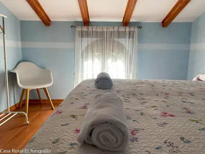 Cama o camas de una habitación en Casa Rural El Junquillo
