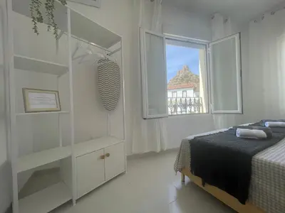 Cama o camas de una habitación en Apartamento Mirador Castillo Belmez
