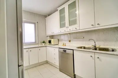 Una cocina o zona de cocina en Dúplex en centro, San Ildefonso