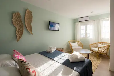 Cama o camas de una habitación en Veoapartment Menéndez Pelayo
