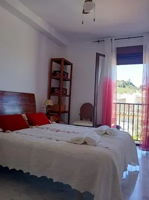 Cama o camas de una habitación en Casa Rural Aguilar