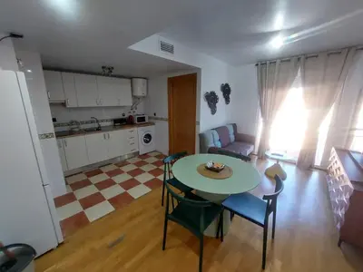 Una cocina o zona de cocina en Apartamento CentroLinares Con Parking