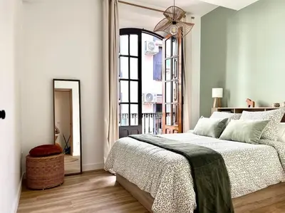Cama o camas de una habitación en Hispalis Columnas de la Alameda