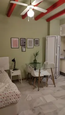 Cama o camas de una habitación en Centro histórico Metropol Wifi
