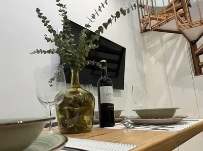 Una televisión o centro de entretenimiento en Apartamento Tinte Centro Córdoba