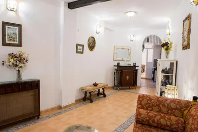 Zona de estar de La Casa de las Flores Sevilla