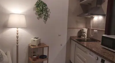 Una cocina o zona de cocina en Estudio céntrico